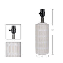 Etched Ceramic Accent Lamp Base, Natural Two-Tone, 13.5" H