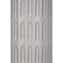 Etched Ceramic Accent Lamp Base, Natural Two-Tone, 13.5" H