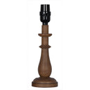 Mix and Match 11" Turn Wood Finish Accent Lamp Base, Brown