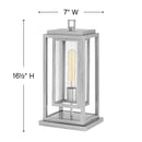 1 Light Medium Outdoor Pier Mount in Transitional Style 7 inches Wide By 16.5 inches