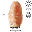 Natural Pink Real Rock Salt Lamp, Small, 4-5.5 lbs